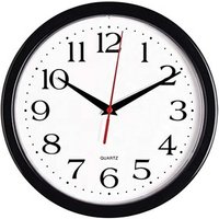 Custom Black Silent 10 Inch Quartz Round Modern Plastic Wall Clock