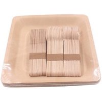 Biodegradable Wooden Plate Set