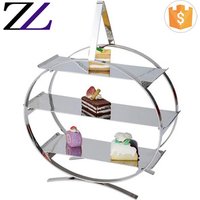 3 Tier Rectangular Hammered Buffet Serving Platter
