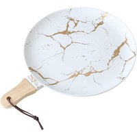 Lekoch Marble Plate Porcelain Bone China Ceramic Dinner Plates Steak Dishes