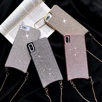 Luxury Bling Electroplated flash drill Crossbody With Necklace Chain bag Phone Case For Huawei Mate 20/pro 30