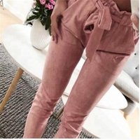 High Waist Slim Pencil Trousers