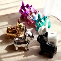 Ceramic Dog Coin Bank Home Decor