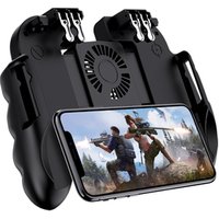 H9 Six-Finggers 4 triggers Mobile Game Controller PUBG Mobile Gamepad with cooling fan and battery Shooter