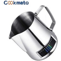 Food grade stainless steel factory direct sale multi size eagle mouth design barista double wall milk froth pitcher set