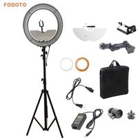 Fosoto 240 LED Ring Light with 2.8m light stand and mirror