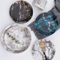 Lekoch Marble Ceramic Dinner Plate 25cm