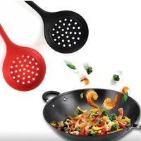 Flexible Food Grade Silicone Kitchen Skimmer Spoon