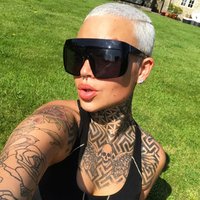 HBK Classic Oversized Flat Top Vintage Fashion Sunglasses Women Oculos UV400 K30159