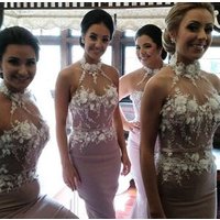 Blush Floor Length Bridesmaid Dress Weddings