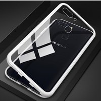 For oppo reno 6.6 A5S* realme C2/A1K X 3pro Metal frame glass flip cover Magnetic adsorption phone case