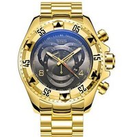 Relogio TEMEITE New Quartz Watches Mens Fashion Creative Heavy Waterproof Wristwatch Luxury Gold Blue Full Steel Masculino