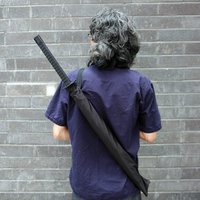 24 Bone Waterproof Automatic Straight Ninja Samurai Sword Creative Sunscreen Uv Protection 210t 16 Bone Sunshade