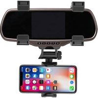 XMXCZKJ Car Phone Holder Car Rearview Mirror Mount Phone Holder 360 Degrees For iPhone Samsung GPS Smartphone Stand Universal