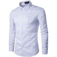 Casual Slim Fit Long Sleeve Dress Shirt
