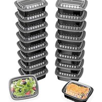 Meal Prep Containers with Lids . Food Storage, Bento Boxes Stackable, Reusable, Microwave, BPA-Free and Leakproof