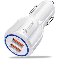 ZMD perfect qc3.0 car charger dual usb ports car fast charger for iPhone/smartphones/cellphone