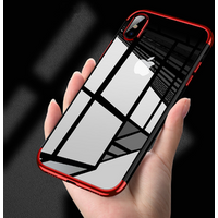 Luxury Transparent TPU Soft Plated Mobile Phone Back Cover Case For iPhone X