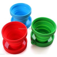 Portable and Collapsible Silicone Folding Cup Lid Foldable Silicone Coffee Drinking Cup