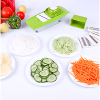 Vegetable Chopper Dicer Slicer Cutter Manual / Vegetable Grater with 4 Interchangeable Blades - Multi-functional Slicer