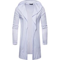 Solid Cotton Longline Hooded T Shirt
