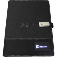 Prime promotion gift Wireless charger notebook diary with power bank