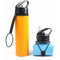 Folding Silicone Sports Water Bottle Hiking