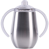 wholesale 9oz small baby bottle double wall stainless steel sippy cups baby with double handle