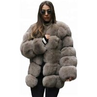 Long Faux Fox Fur Winter Coat