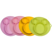 Factory manufacture silicone plate baby, practical silicone baby placemat plate bowl, food grade baby feeding plate