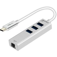 Free Shipping CABLETIME 4 Ports USB Lan Adapter Type C to USB 3.0 Hub with Gigabit Ethernet
