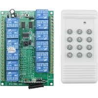 12V 12 Channel Long Distance RF relay remote control switch uzaktan kumanda kiti ,gas pump remote control