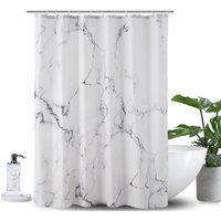 Marble Pattern Waterproof Polyester Shower Curtain