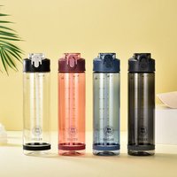 custom logo private label lockable sport plastic drinking water bottle with straw