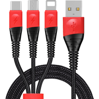 Universal logo custom long charging cable 3 in1 usb cable