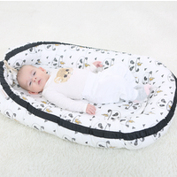 Baby Nest Bassinet for Bed - Cloud Design Baby Co-Sleeping Cribs & Cradles Lounger Cushion 100% Cotton Soft Newborn Lounger