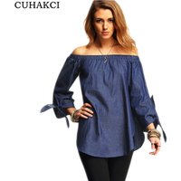 Casual Off Shoulder Top Bow Sleeves
