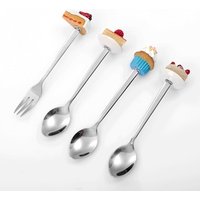 Dessert Spoon Fork Gift Set Poly Handle
