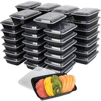 FDA Certificated Plastic Stackable Reusable Microwave Freezer Safe Meal Prep Containers restaurant food containers with Lids