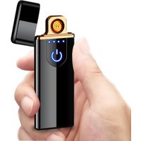 MG-705JL Yanzhen hot selling ultra thin fingerprint touch usb lighter with double sided heating coin lighter ,electronic lighter