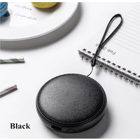 2019 new arrives 7800mAh imitation leather power bank round power bank