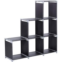 Water-proof Shelf Rack 3-Tier Storage Cube Closet Organizer Shelf 6 Cube Adjustable Bookcase for Living Room