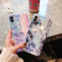 Soft Silicone TPU Colorful Gradient Marble Phone Case for iPhone Xs Max 8 Plus , for iPhone Xr Case Granite