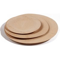 2019 New Amazon Hot Sell Natural Disposable 7 inch Round Bamboo Dinner Plates