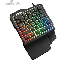 LED Backlight Mechanical Feeling Keyboard 35 Keys One Handed Gaming Keyboard gamer Keypad