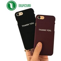 Creative simple english cell phone case ultra thin frosted hard phone case sublimation printing for iphone 7 tide brand case