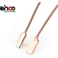 ZHCO New product Super quality metal spring fast charging standard usb cable for Samsung iphone and Type C data line