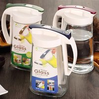 high quality leakproof clear glass cold water pitcher with plastic lid