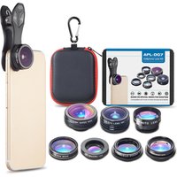 Apexel Clip mobile camera extra lens 7 in 1 custom logo mobile phone lens kit for iPhone smartphone lenses CE RoHS