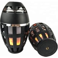 New Arrival Portable Outdoor Waterproof Wireless LED Flame Lamp Blue tooth Speaker For Amazon